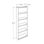 Βιβλιοθήκη Max Megapap χρώμα κίτρινο 58x23x170εκ. - Image 4