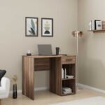 Γραφείο εργασίας Concept Megapap χρώμα καρυδί 90x52x75εκ. - Image 2