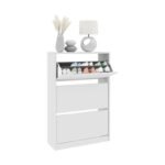 Παπουτσοθήκη Flat Duo Megapap 18 ζεύγων χρώμα λευκό 73x26x119εκ. - Image 4