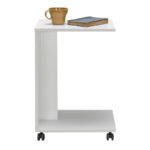 Τραπεζάκι βοηθητικό C-Shaped Megapap χρώμα λευκό gloss 35x45x65εκ. - Image 3