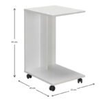 Τραπεζάκι βοηθητικό C-Shaped Megapap χρώμα λευκό gloss 35x45x65εκ. - Image 4