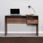 Γραφείο εργασίας με κλειδαριά Concept Megapap χρώμα καρυδί 120x60x75εκ. - Image 3