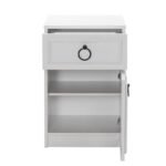 Κομοδίνο Hampton Megapap χρώμα λευκό 40x38x63εκ. - Image 5