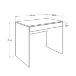 Γραφείο εργασίας Vareno Megapap χρώμα καρυδί 90x55x75εκ. - Image 5