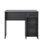 Γραφείο εργασίας Concept Megapap χρώμα ανθρακί 90x52x75εκ. - Image 4