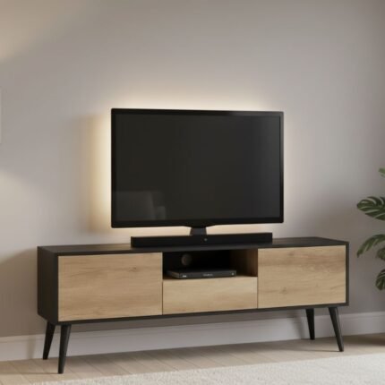 Βρες το Έπιπλο τηλεόρασης Style Megapap χρώμα μαύρο - tori 160x41x58εκ. σε μοναδική τιμή στο clickforshop.gr