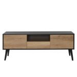 Έπιπλο τηλεόρασης Style Megapap χρώμα μαύρο - tori 160x41x58εκ. - Image 3