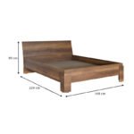 Κρεβάτι Robin Megapap από μελαμίνη χρώμα καρυδί 160x200εκ. - Image 3