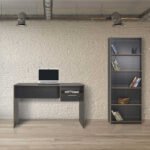 Γραφείο εργασίας με κλειδαριά Concept Megapap χρώμα ανθρακί 120x60x75εκ. - Image 3