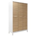 Βρες το Ντουλάπα ρούχων London Megapap τρίφυλλη χρώμα oak - λευκό 120x52x202εκ. σε μοναδική τιμή στο clickforshop.gr