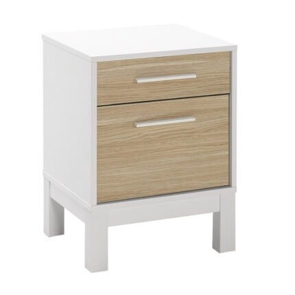 Βρες το Κομοδίνο London Megapap χρώμα λευκό - oak 45x41x60εκ. σε μοναδική τιμή στο clickforshop.gr