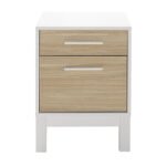 Κομοδίνο London Megapap χρώμα λευκό - oak 45x41x60εκ. - Image 4