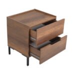 Κομοδίνο Oryana Megapap χρώμα καρυδί 55x44x59εκ. - Image 3