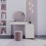 Τουαλέτα με καθρέπτη Dior Megapap χρώμα λευκό του πάγου 108x45x130εκ. - Image 3