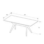 Τραπέζι Luna Megapap χρώμα florida oak 181x90x75εκ. - Image 5