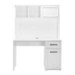 Γραφείο εργασίας Country Megapap χρώμα λευκό 120x60x167εκ. - Image 4
