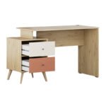 Γραφείο εργασίας Terra Megapap χρώμα florida oak 129x55x75εκ. - Image 4