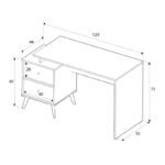 Γραφείο εργασίας Terra Megapap χρώμα florida oak 129x55x75εκ. - Image 5