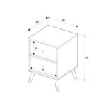 Κομοδίνο Terra Megapap χρώμα florida oak 44x44x61εκ. - Image 5