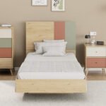 Κρεβάτι Terra Megapap χρώμα florida oak 100x200εκ. - Image 3