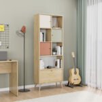 Βιβλιοθήκη Terra Megapap χρώμα florida oak 67x30x181εκ. - Image 2