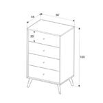 Συρταριέρα Terra Megapap χρώμα florida oak 60x44x100εκ. - Image 5