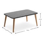 Τραπεζάκι σαλονιού Soul Megapap χρώμα μαύρο εφέ μαρμάρου 90x55x41εκ. - Image 4