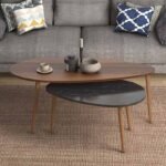 Τραπεζάκια βοηθητικά Elips Megapap χρώμα καρυδί - μαύρο εφέ μαρμάρου 116x46x46εκ. - Image 3