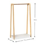 Έπιπλο εισόδου - Κρεμάστρα Como Megapap από μελαμίνη χρώμα λευκό - oak 74x38x138εκ. - Image 4