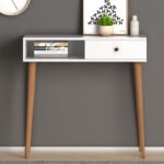Κονσόλα Napoli Megapap χρώμα λευκό 90x29x88εκ. - Image 3
