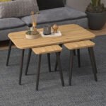 Βρες το Τραπεζάκι σαλονιού σετ 3 τμχ Oliva Megapap χρώμα oak 90x55x46εκ. σε μοναδική τιμή στο clickforshop.gr