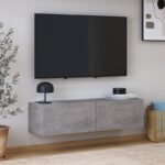 Βρες το Έπιπλο τηλεόρασης επιτοίχιο Palm Megapap χρώμα γκρι ρετρό 120x32x30εκ. σε μοναδική τιμή στο clickforshop.gr