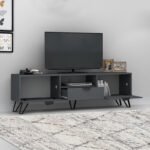 Έπιπλο τηλεόρασης Jasmine Megapap χρώμα ανθρακί 170x35x50εκ. - Image 2