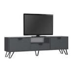 Έπιπλο τηλεόρασης Jasmine Megapap χρώμα ανθρακί 170x35x50εκ. - Image 3