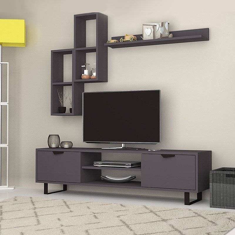 Σύνθεση τηλεόρασης Lonsa Megapap χρώμα ανθρακί 160x35x40εκ. Βρες το Σύνθεση τηλεόρασης Lonsa Megapap χρώμα ανθρακί 160x35x40εκ. σε μοναδική τιμή στο clickforshop.gr