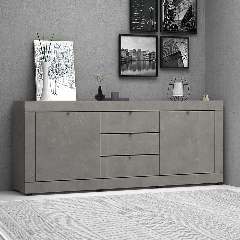 Μπουφές Ocean Megapap χρώμα γκρι σκυροδέματος 210x45x86εκ. Βρες το Μπουφές Ocean Megapap χρώμα γκρι σκυροδέματος 210x45x86εκ. σε μοναδική τιμή στο clickforshop.gr