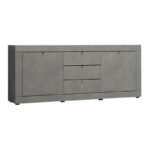 Μπουφές Ocean Megapap χρώμα γκρι σκυροδέματος 210x45x86εκ. - Image 3