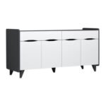 Μπουφές Sila Megapap χρώμα λευκό - ανθρακί 140x45x72εκ. - Image 3