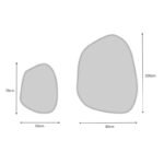 Σετ καθρεπτών τοίχου Denza Megapap 2 τμχ. χρώμα λευκό 100x80x2,2εκ. - Image 3