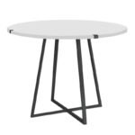 Τραπέζι Rubes Megapap χρώμα λευκό - ανθρακί 100x100x78εκ. - Image 3