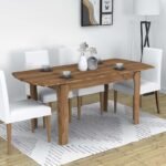 Τραπέζι Marlon Megapap επεκτεινόμενο χρώμα καρυδί 140+40x80x76εκ. - Image 3
