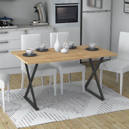 Βρες το Τραπέζι Bette Megapap χρώμα φυσικό οξιάς - ανθρακί 140x80x76εκ. σε μοναδική τιμή στο clickforshop.gr