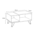 Τραπεζάκι σαλονιού Don Megapap χρώμα γκρι σκυροδέματος 90x55x44εκ. - Image 4