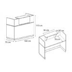 Γραφείο υποδοχής - reception Lemmon Megapap χρώμα φυσικό οξιάς 160x70x110εκ. - Image 4