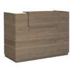 Γραφείο υποδοχής - reception Lemmon Megapap χρώμα καρυδί 160x70x110εκ. - Image 3