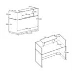 Γραφείο υποδοχής - reception Lemmon Megapap χρώμα καρυδί 160x70x110εκ. - Image 4