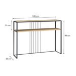 Κονσόλα Kary Megapap χρώμα φυσικό οξιάς 120x33x90εκ. - Image 4