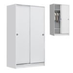 Βρες το Ντουλάπα ρούχων Misra Megapap δίφυλλη συρόμενη χρώμα λευκό 94x52x182εκ. σε μοναδική τιμή στο clickforshop.gr