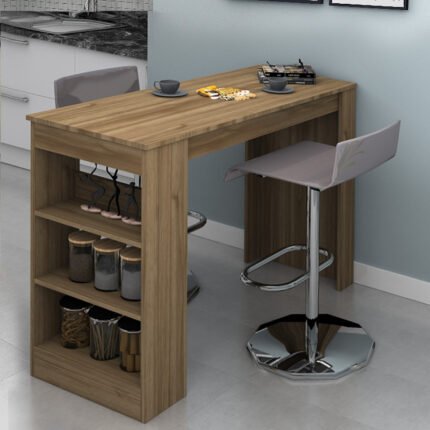 Βρες το Τραπέζι μπαρ Deep Megapap χρώμα καρυδί 120x50x100εκ. σε μοναδική τιμή στο clickforshop.gr