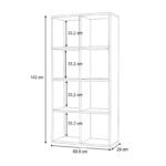 Βιβλιοθήκη Anser Megapap χρώμα φυσικό οξιάς 69,8x29x142εκ. - Image 4